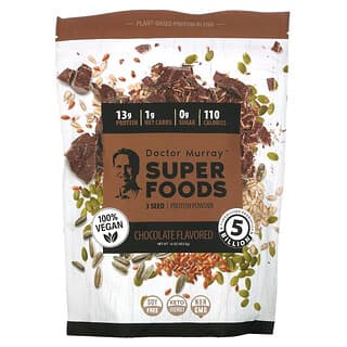 Dr. Murray's, Super Foods, Proteína de 3 semillas en polvo, Chocolate, 453,5 g (16 oz)