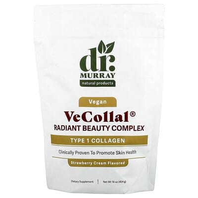 Dr. Murray's, VeCollal®, Vegan Glow Beauty Help Complex, Strawberry Butter, 16 oz (454 g)
