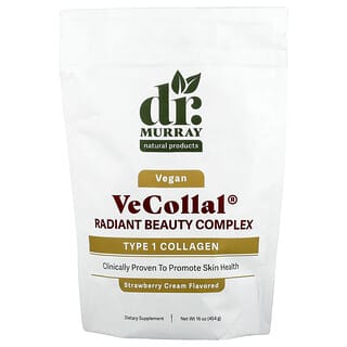 Dr. Murray's, VeCollal®, Complejo vegano de belleza radiante, Crema de fresa, 454 g (16 oz)