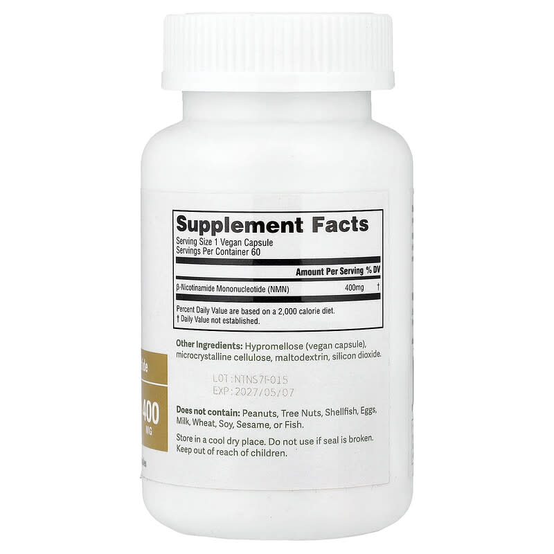 NMN, 400 mg, 60 Vegan Capsules
