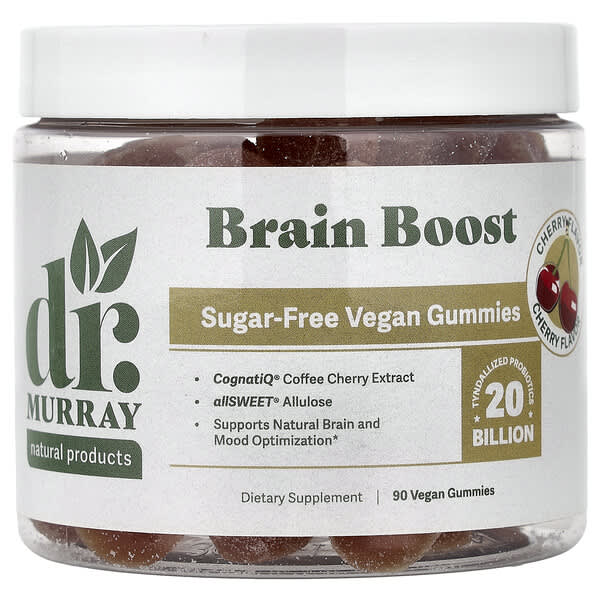 Brain Boost Gummies, Cherry, 90 Vegan Gummies