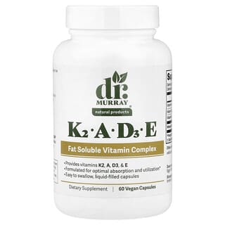Dr. Murray's, K2, A, D3, E, 60 Vegan Capsules