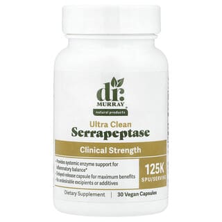 Dr. Murray's, Serrapeptase, 125,000 SPU, 30 Vegan Capsules
