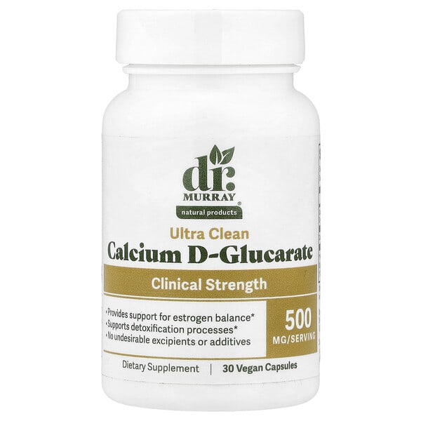 Dr. Murray's, D-glucarato de calcio, 500 mg, 30 cápsulas
