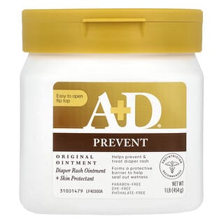 A+D, Original Ointment, мазь от пеленочной сыпи + средство для защиты кожи, 454 г (1 фунт)