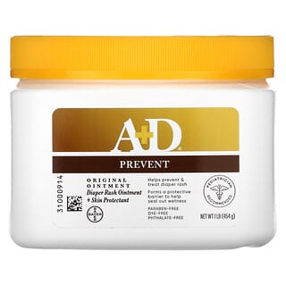 A+D, 原始軟膏，尿布疹膏 + 護膚劑，1 lb（454 克）