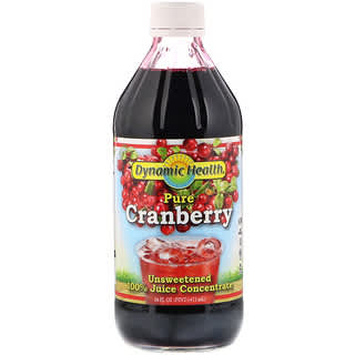 Dynamic Health  Laboratories, Pure Cranberry, 100% Juice Concentrate, Unsweetened, 16 fl oz (473 ml)