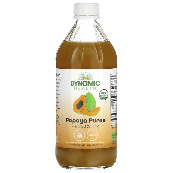 Dynamic Health, Papaya Puree, 16 fl oz (473 ml)
