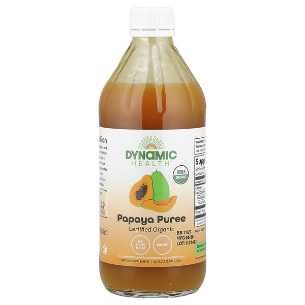 Dynamic Health, Papaya Puree, 16 fl oz (473 ml) — product photo 1