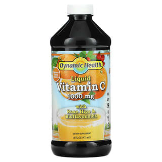 Dynamic Health  Laboratories, Жидкий витамин С, натуральные ароматизаторы со вкусом цитрусовых, 1000 мг, 473 мл (16 жидк. унций)