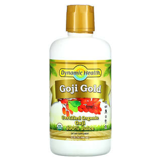 Dynamic Health  Laboratories, Certified Organic Goji Gold, 全 Juice, 32 fl oz (946 ml)