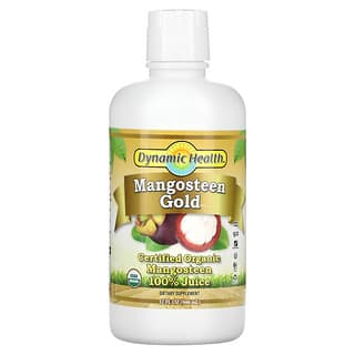 Dynamic Health  Laboratories, Mangosteen Gold, сертифицированный органический 100% сок мангостана, 946 мл (32 жидк. унции)