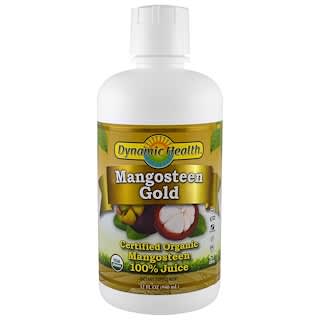 Dynamic Health  Laboratories, Mangostán dorado orgánico certificado, 100% zumo, 946 ml (32 oz. Líq.)