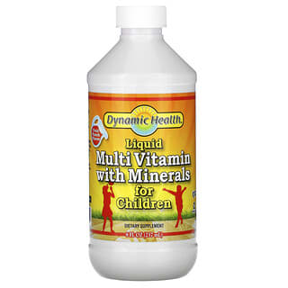 Dynamic Health, Multivitaminas líquidas con minerales para los niños, sabor a ponche de frutas, 8 onzas (237 ml)