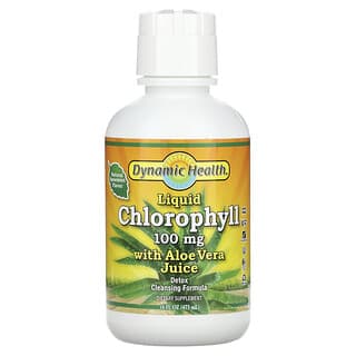 Dynamic Health, Liquid Chlorophyll, With Aloe Vera Juice, Natural Spearmint, 100 mg, 16 fl oz (473 ml)