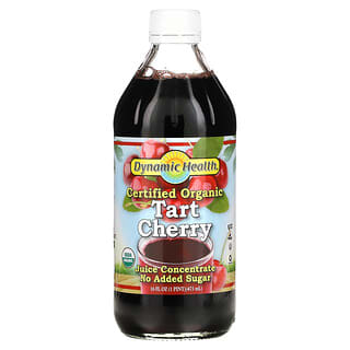 Dynamic Health  Laboratories, Certified Organic Tart Cherry, Juice Concentrated, 16 fl oz (473 ml)