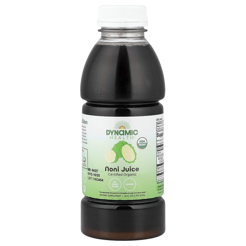 認定オーガニック ノニジュース、473ml（16液量オンス）