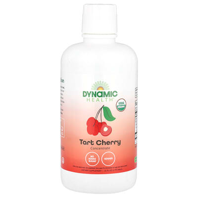 Dynamic Health, Certified Organic Cherry, Whole Fruit Juice Concentrate, Sugar Free, 32 fl oz (946 ml)