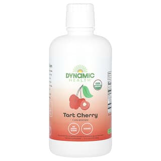 Dynamic Health, Сертифицированная органическая терпкая вишня, 100 % концентрат сока, без сахара, 946 мл (32 жидких унции)
