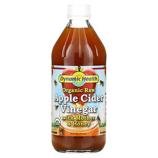 Dynamic Health  Laboratories, Vinagre de sidra de manzana crudo con el cultivo madre y miel, 473 ml (16 oz. líq.)