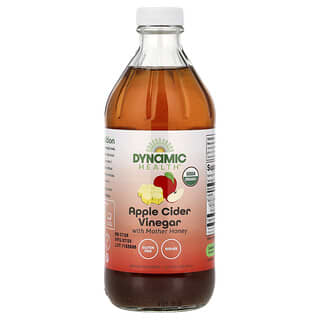 Dynamic Health, 초모 및 꿀 함유 무가공 애플 사이다 식초, 473ml(16fl oz)