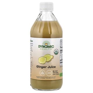 Dynamic Health, 유기농 인증 생강, 100% 즙, 무가당, 16 fl oz(473 ml)