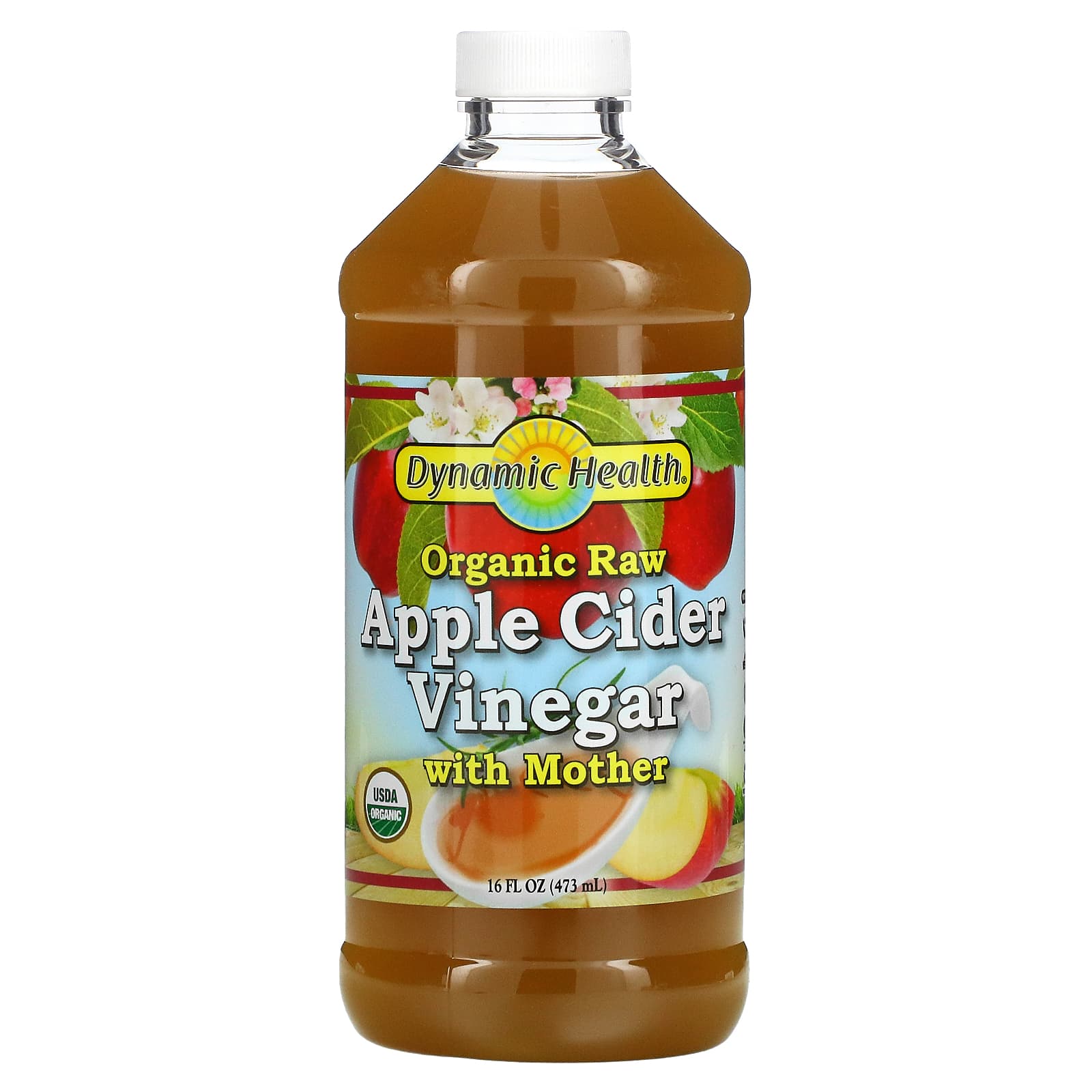 Dynamic Health Laboratories, Organic Raw Apple Cider Vinegar with Mother,  16 fl oz (473 ml)