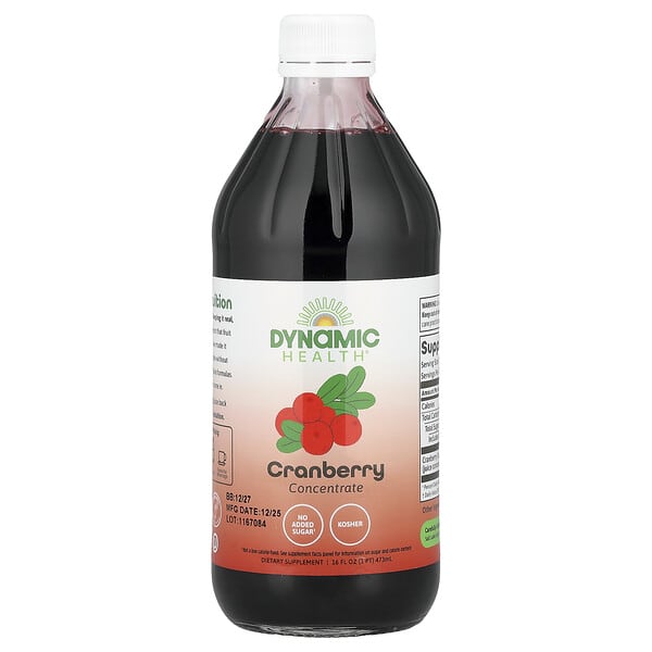 Dynamic Health, Cranberry Concentrate, Glass, 16 fl oz (473 ml) — product photo 1
