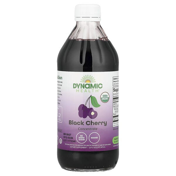 Dynamic Health, Black Cherry Concentrate, Glass, 16 fl oz (473 ml) — product photo 1