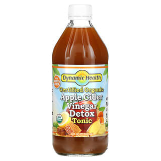 Dynamic Health  Laboratories, Tonifiant détoxifiant au vinaigre de cidre de pomme certifié bio, 16 fl oz (473 ml)