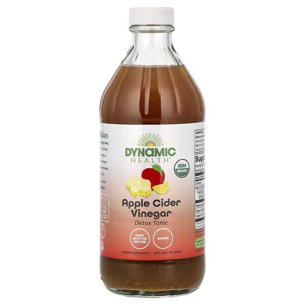 Dynamic Health, 有機認可清體滋補蘋果醋，16 液盎司（473 毫升）