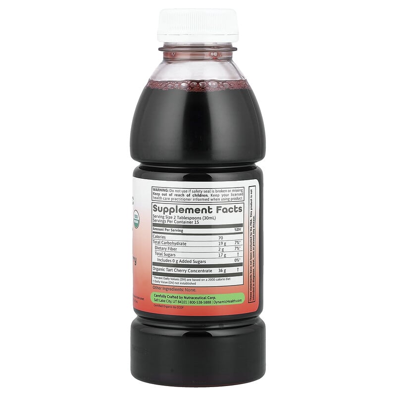 濃縮タルトチェリー、ガラス瓶入り、473ml（16液量オンス）