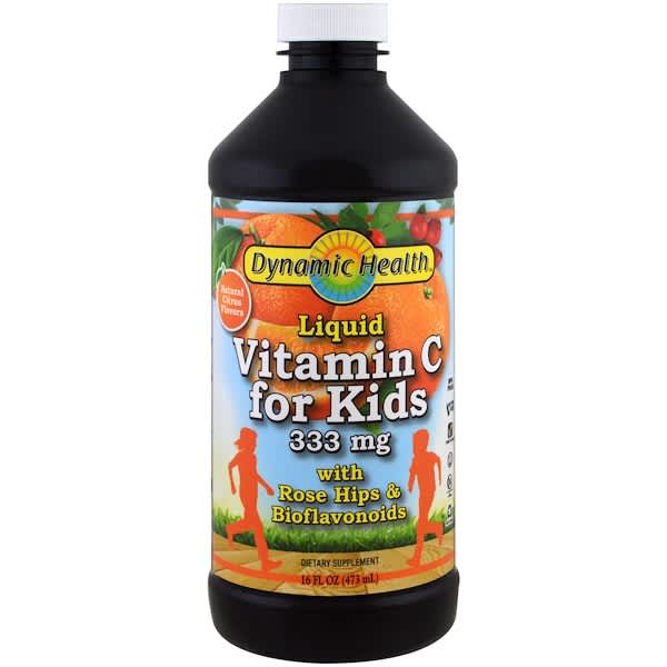 Dynamic Health, Vitamina C Líquida para Crianças, Sabores Cítricos Naturais, 333 mg, 473 ml (16 fl oz) (Item Descontinuado) 
