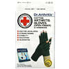 Cotton Open-Finger Arthritis Gloves & Handbook, Medium, Grey, 1 Pair