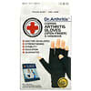 Copper Open-Finger Arthritis Gloves & Handbook, Large, Black, 1 Pair