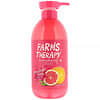 Farms Therapy, Sabonete líquido espumante para o corpo, Toranja transparente, 700 ml