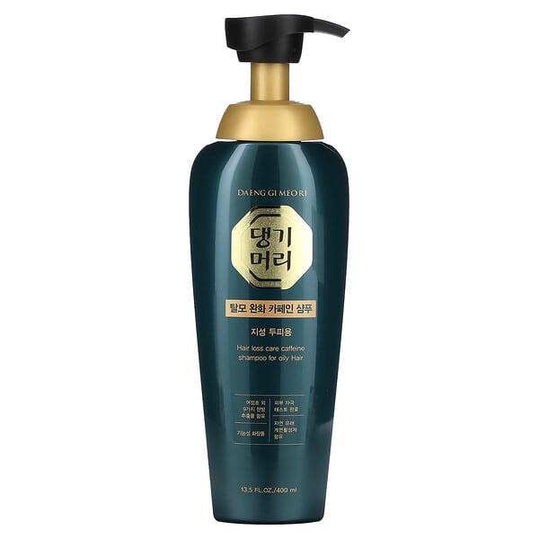 DAENG GI MEO RI, 適用於油性頭髮的頭髮掉落護理咖啡萃取洗髮水，13.5 液量盎司（400 毫升）