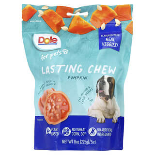 Dole for Pets, Lasting Chew, For Medium & Large Breeds, Pumpkin , 5 Chews, 8 oz (225 g)