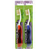 Antimicrobial Toothbrush with Flossing Bristles, Soft, 2 Travel Toothbrushes