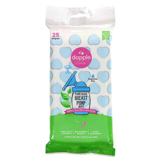 Dapple Baby, Clinical, Plant-Based Breast Pump Wipes, Fragrance Free, 25 Wipes