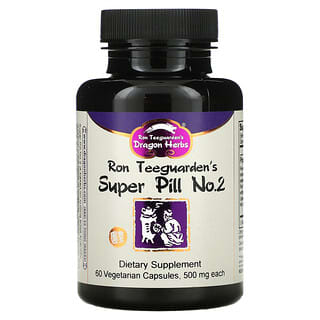 Dragon Herbs, Super Pill No. 2, 500 мг, 60 вегетарианских капсул