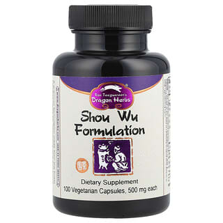 Dragon Herbs, Shou Wu Formulierung, 500 mg, 100 vegetarische Kapseln