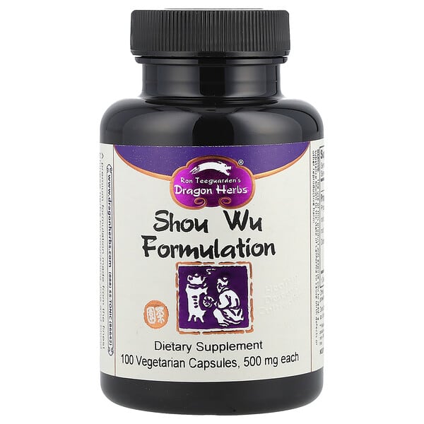 Dragon Herbs Shou Wu Formulation, 500 mg, 100 Vegetarian Capsules