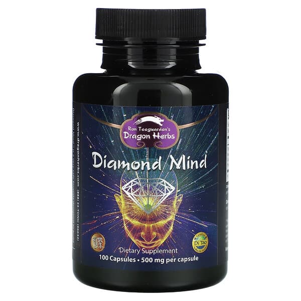Dragon Herbs ( Ron Teeguarden ), Diamond Mind, 500 mg, 100 Kapseln