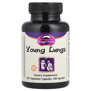 Dragon Herbs, Pulmones jóvenes, 500 mg, 100 cápsulas vegetales