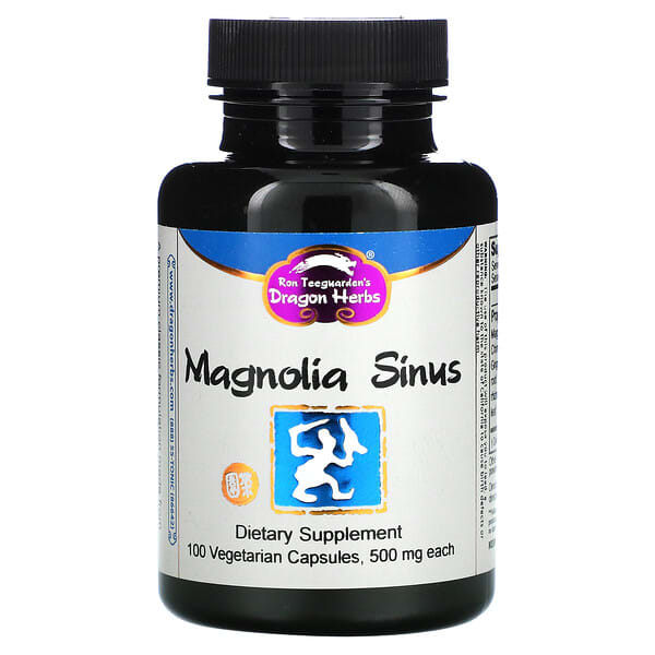 Dragon Herbs ( Ron Teeguarden ), Magnolia Sinus, 500 mg, 100 cápsulas vegetales