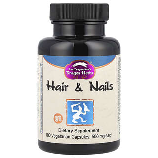 Dragon Herbs, Cabello y uñas, 500 mg, 100 cápsulas vegetales