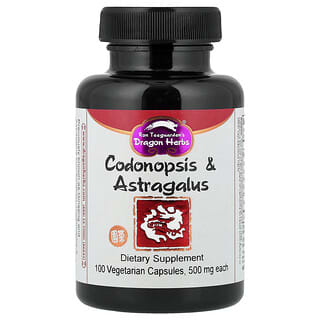 Dragon Herbs, Codonopsis & Astragalus, 100 Vegetarian Capsules (500 mg per Capsule)