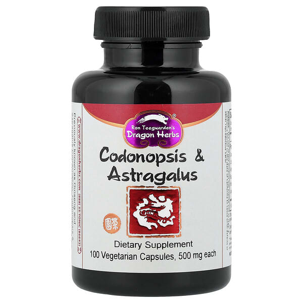Dragon Herbs Codonopsis & Astragalus, 100 Vegetarian Capsules
