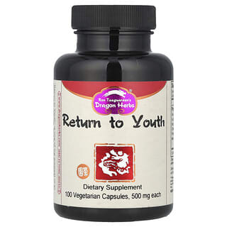 Dragon Herbs, Return to Youth, 500mg, 베지 캡슐 100정